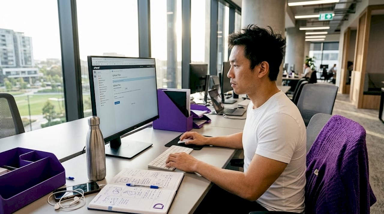 Web developer preparing website deployment in cPanel