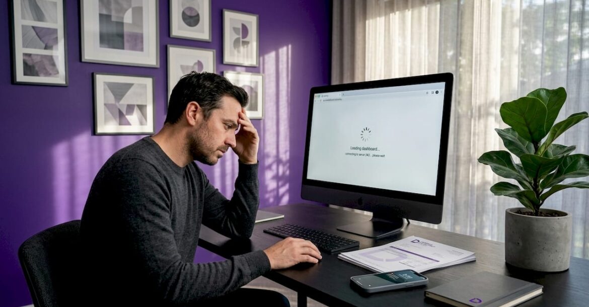Business owner frustrated with slow website