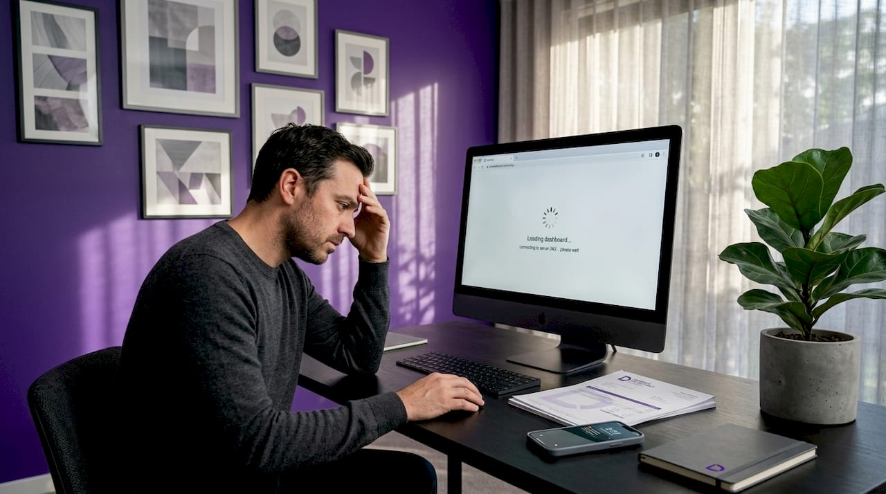 Business owner frustrated with slow website