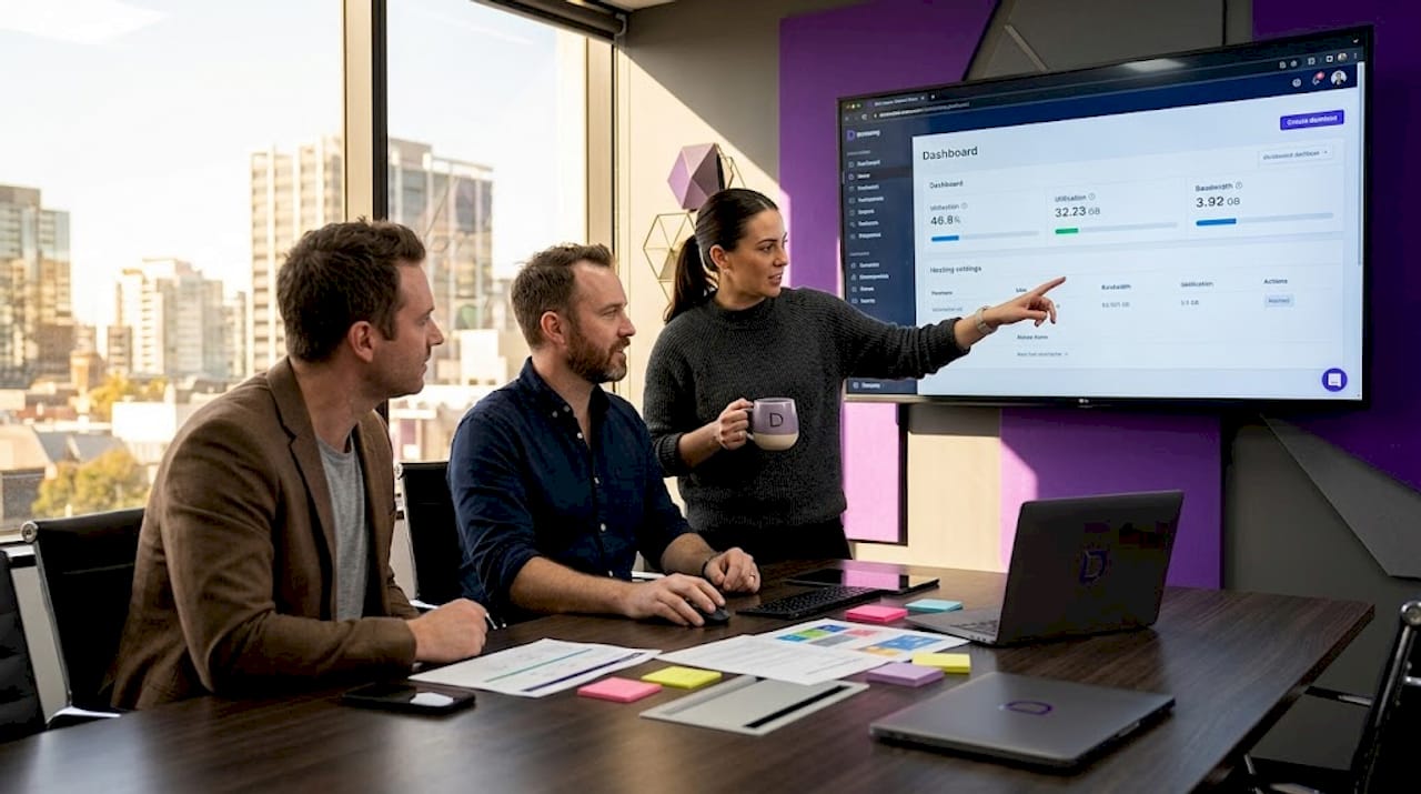 Agency team collaborating on white-label hosting