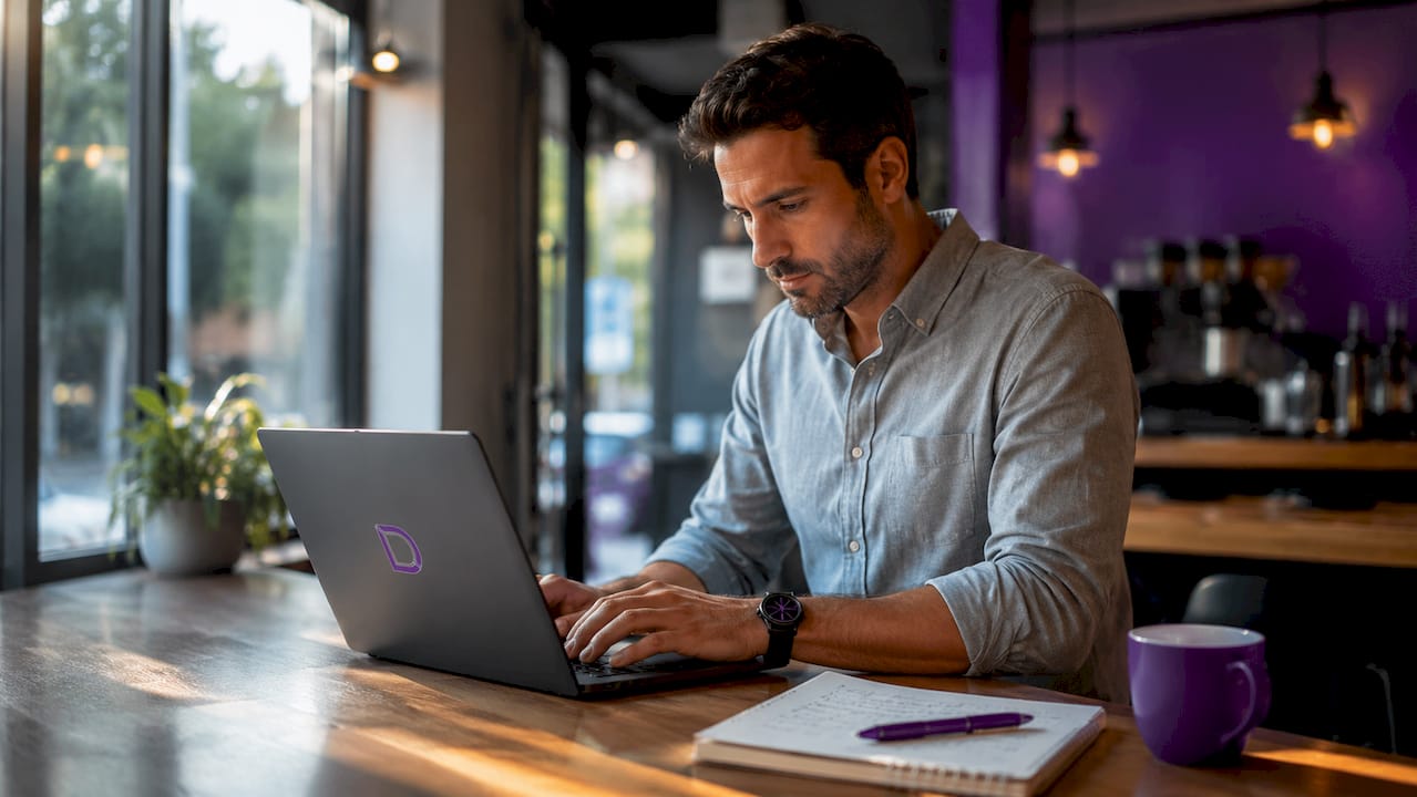 Professional configuring business email settings