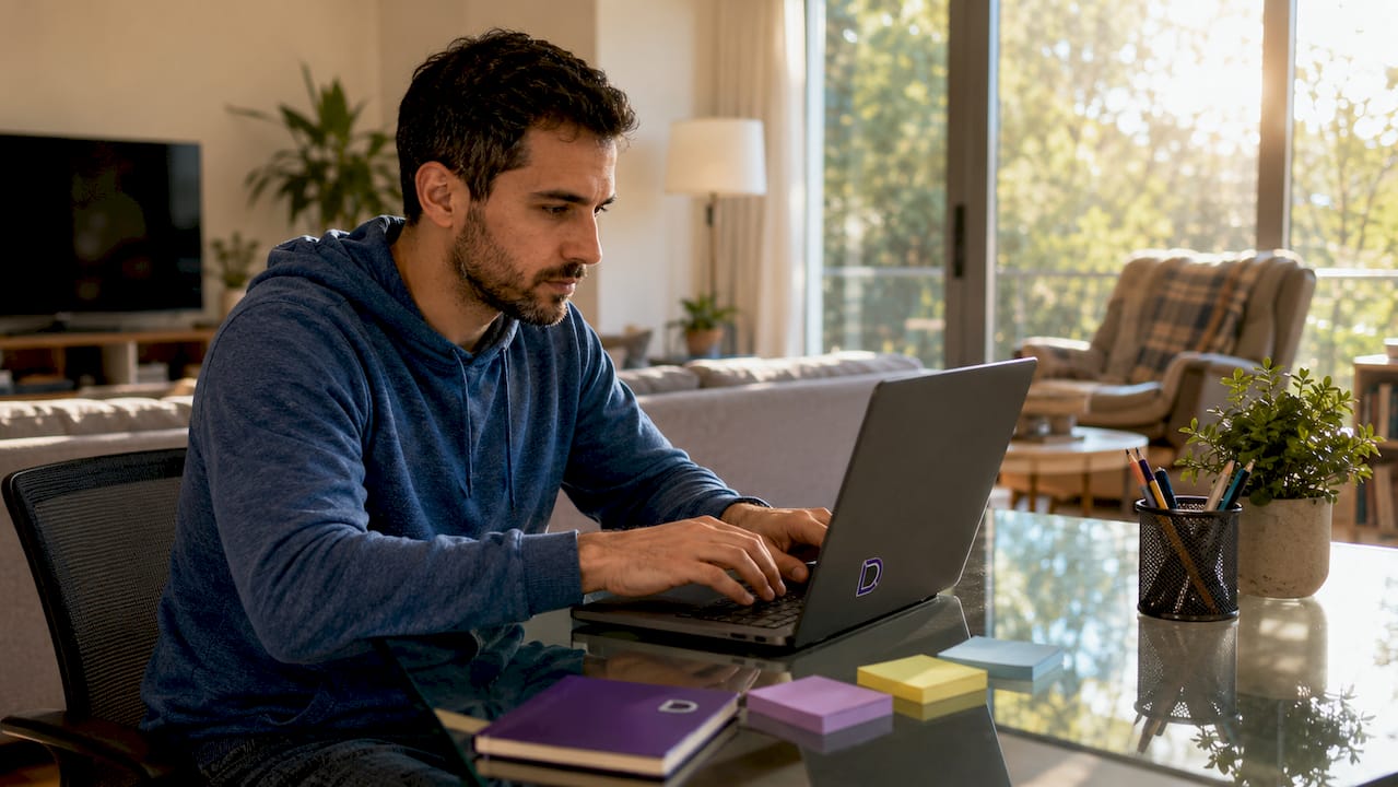 Person configuring website SSL certificates at desk