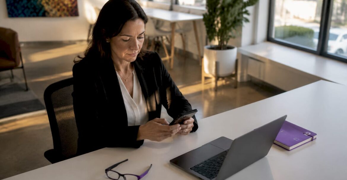 Small business owner enabling two-factor authentication